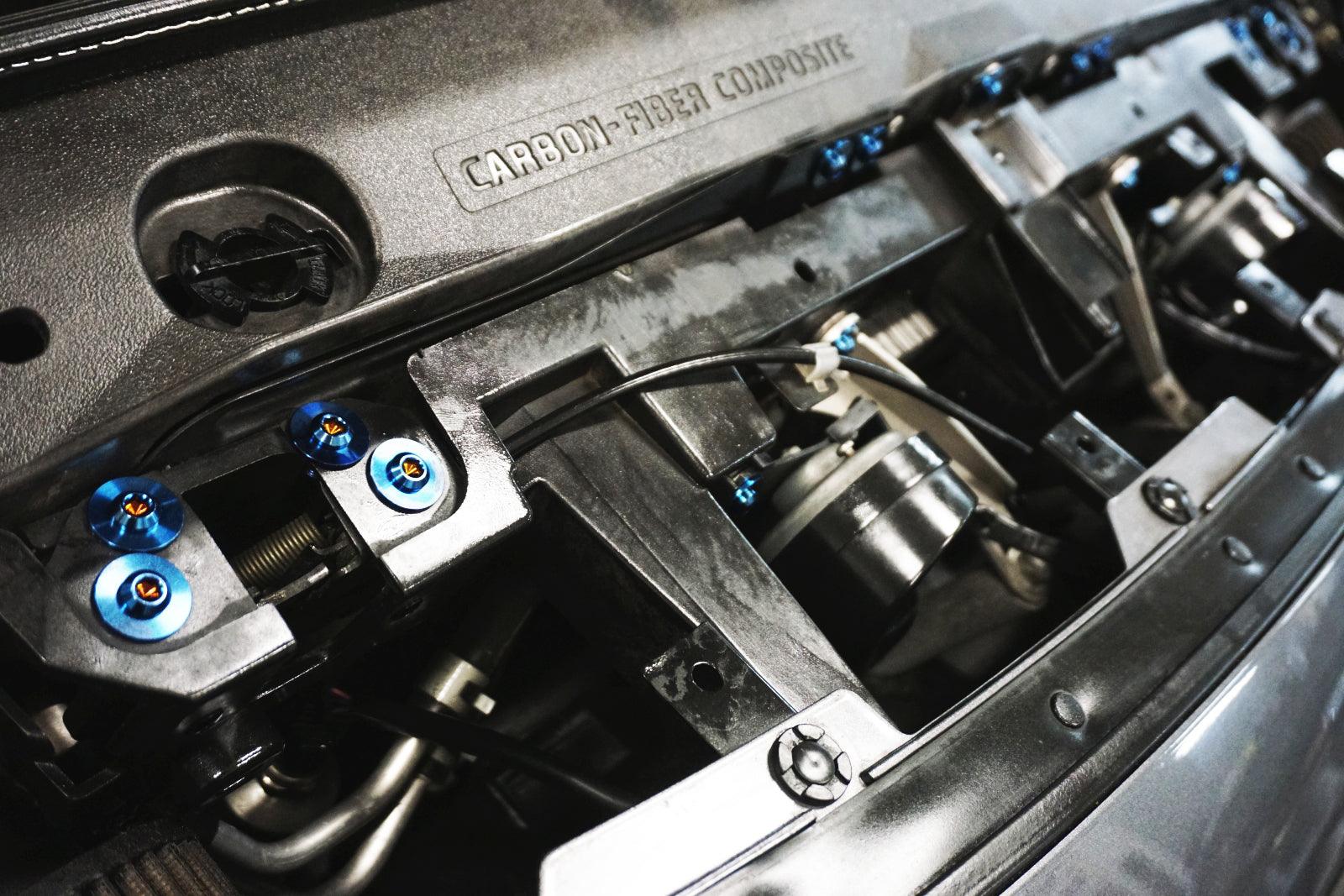 ZSPEC "Stage 2" Dress Up Bolts® Fastener Kit, 09-23 Nissan GTR (R35)  Grade-5 GR5 Titanium  Keywords Hardware Engine Bay GT-R VR38DETT Nismo Performance Upgrade Beauty Up Down Under Vehicle Car Auto