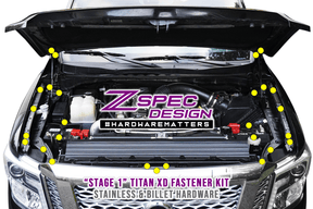 ZSPEC Dress-Up Fastener Kit for '16-19 Nissan Titan XD A61 Dress Up Bolt Stainless Steel SUS304 Silver Socket Cap Head FHSC SHSC Hardware