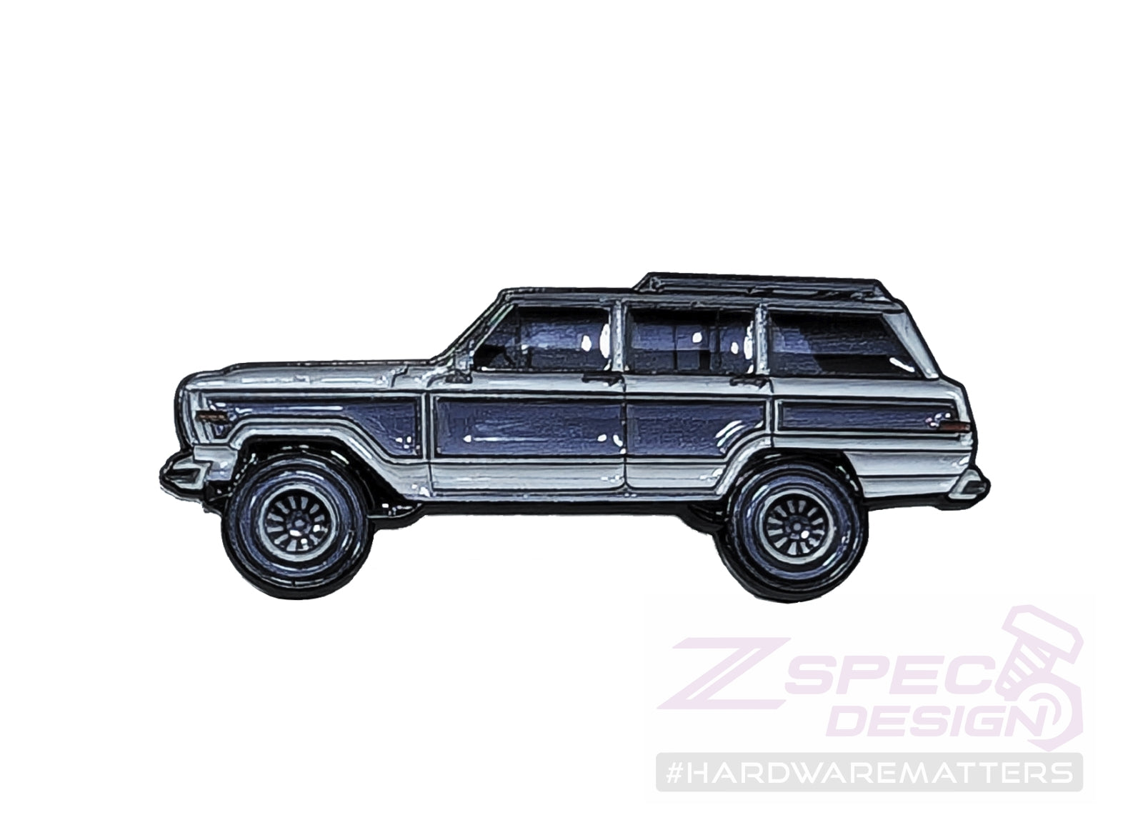 ZSPEC Collector Lapel / Hat Pin - Jeep Wagoneer with Rustic Scene Card - ZSPEC Design LLC - Pin - accessory, corvette, lapel, lifestyle, pin - zspecdesign.com