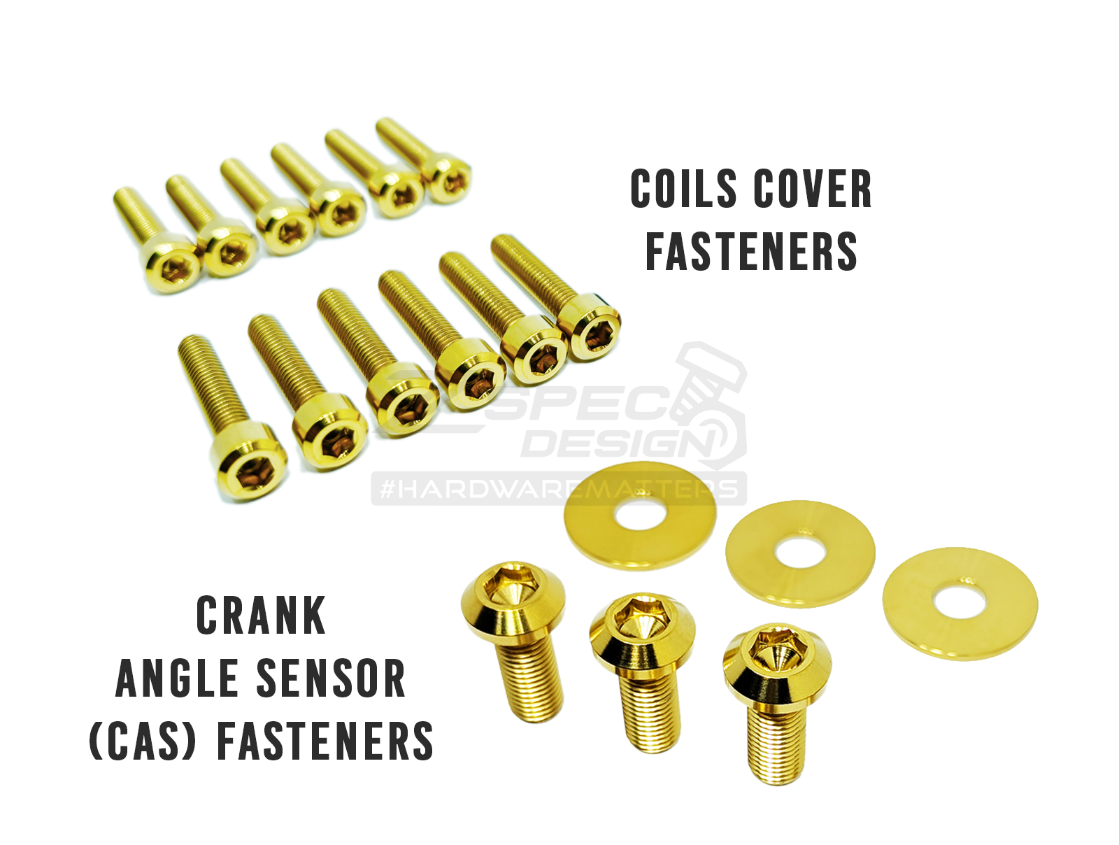 ZSPEC Top Coils Cover & CAS Fastener Kit for Nissan RB Engines, Titanium - ZSPEC Design LLC - Hardware Fasteners - zspecdesign.com