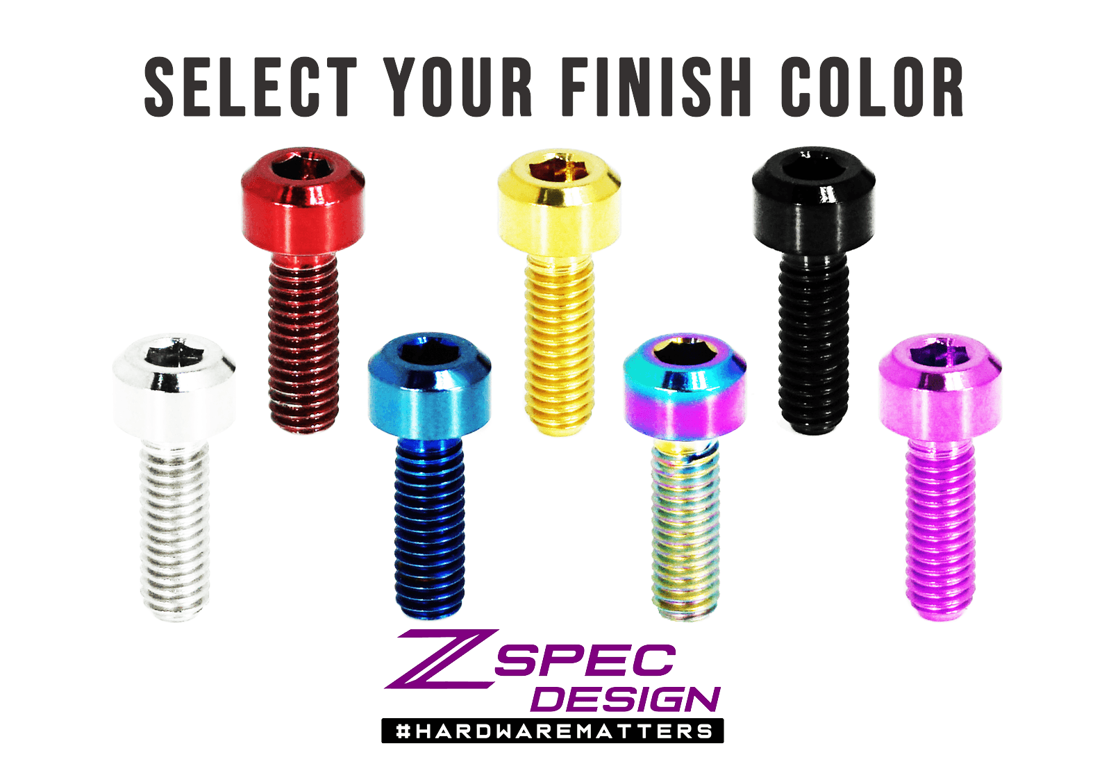 ZSPEC M5-0.8x12mm SHSC Fastener/Bolt, Socket Cap, Titanium, Per Each GR5 Dress Up Bolts Fasteners Washers Red Blue Purple Gold Burned Black