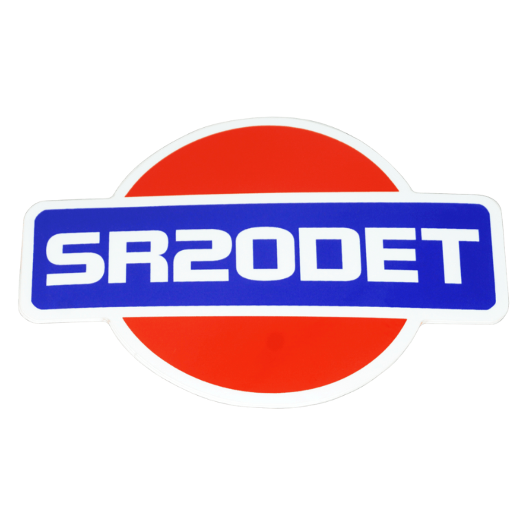 White Vinyl Nissan SR20DET Sticker Decal, 4" x 2.8" - ZSPEC Design LLC - Decals - 240sx, Decal, lifestyle, nissan, S13, s14, Silvia, sticker - zspecdesign.com
