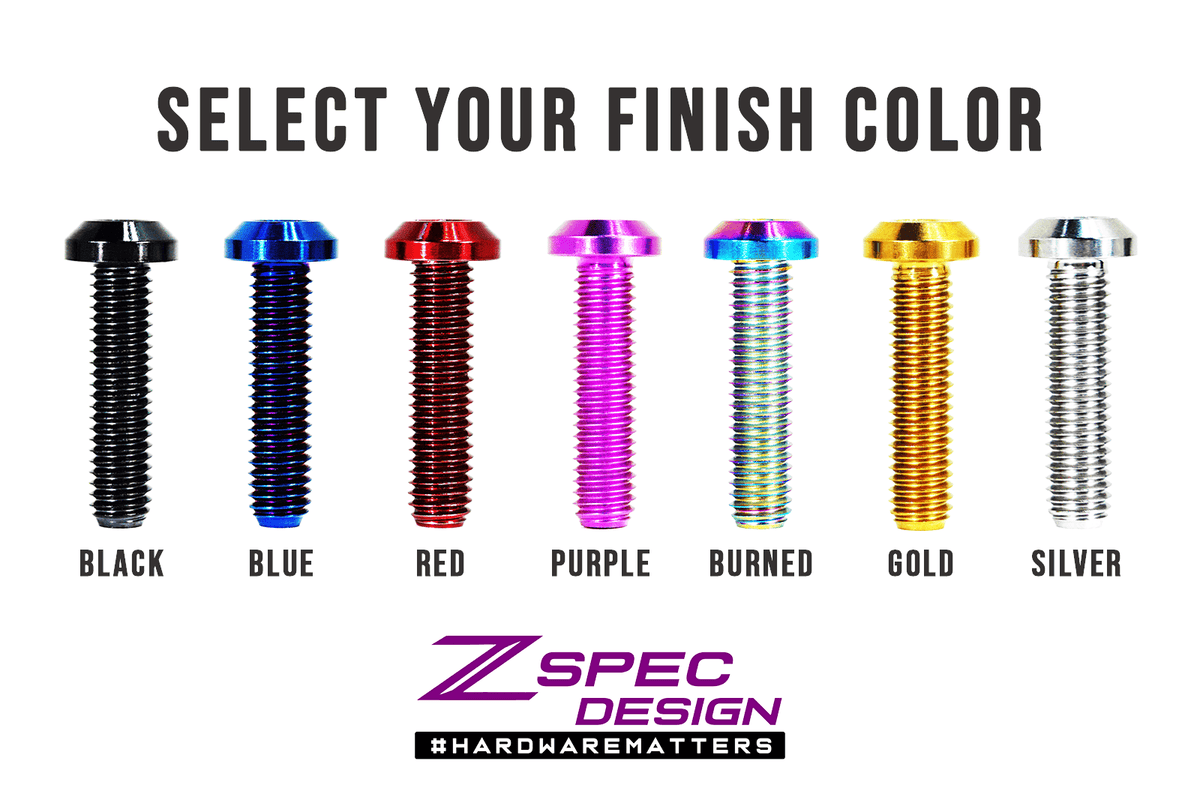 ZSPEC Seat-Rails Dress Up Fastener Kit for the GR Corolla, Front-Bolts, Titanium  Keywords Dress Up Bolts Hardware Show Quality Car Show Upgrade Performance Engine Bay Project Car Hobby Garage