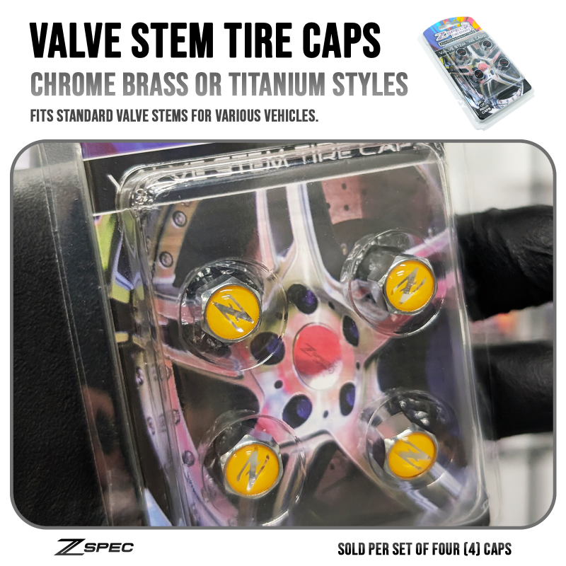 ZSPEC Valve Stem Tire Caps Chrome and Bubble-Packed