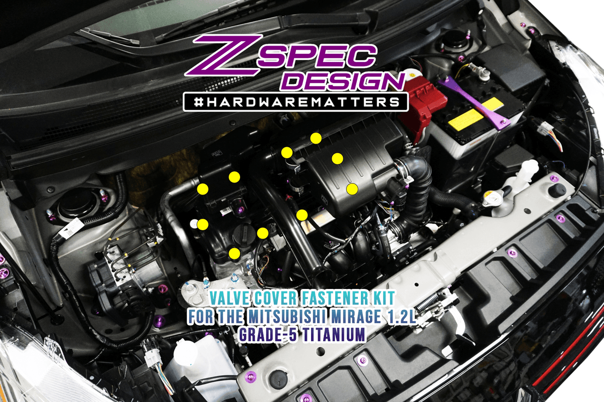 ZSPEC Valve Cover Dress Up Bolts® Fastener Kit for '08-14 Subaru WRX & STi, Titanium  Keywords Engine Bay Upgrade Performance Merchandise Grade-5 GR5 Dress Up Bolts Hardware Design Car Auto JDM USDM