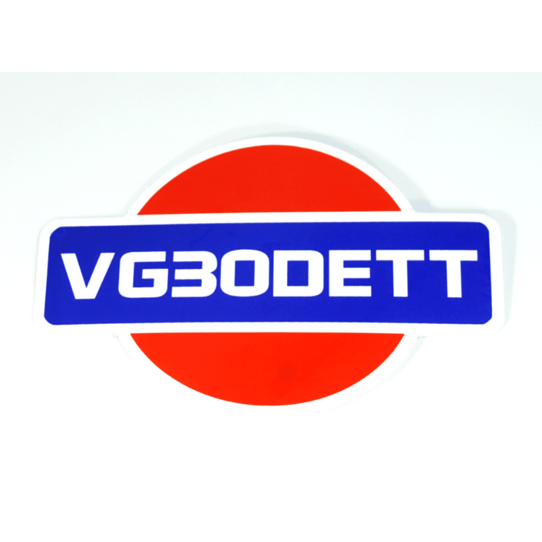 White Vinyl Nissan 300zx VG30DETT Sticker Decal, 4" x 2.8" - ZSPEC Design LLC - Decals - 300zx, Decal, lifestyle, nissan, sticker, vg30dett - zspecdesign.com