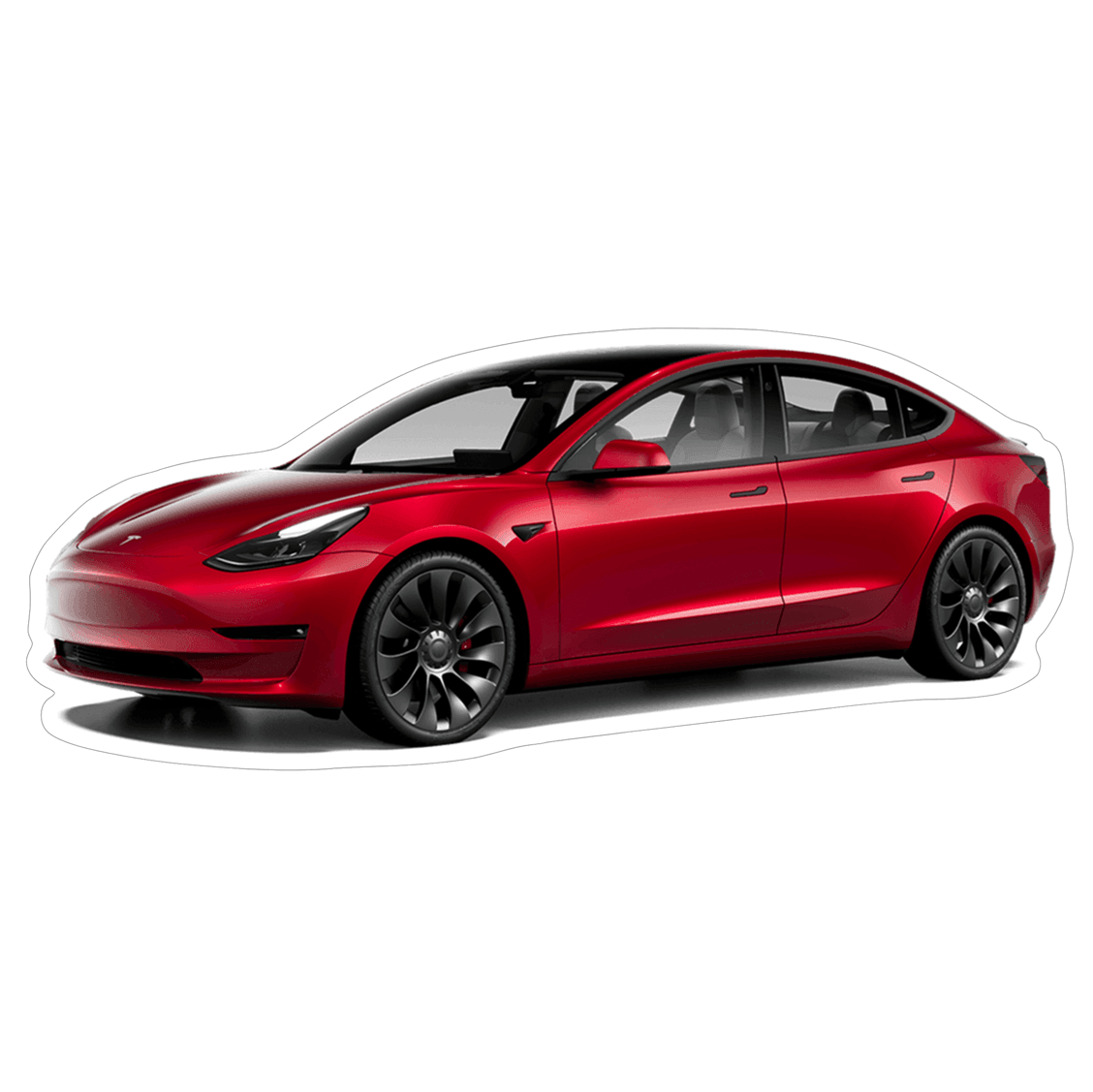 Tesla 3 Electric EV Sedan Vinyl Decal / Sticker - ZSPEC Design LLC - Decals - Decal, lifestyle, sticker, tesla - zspecdesign.com