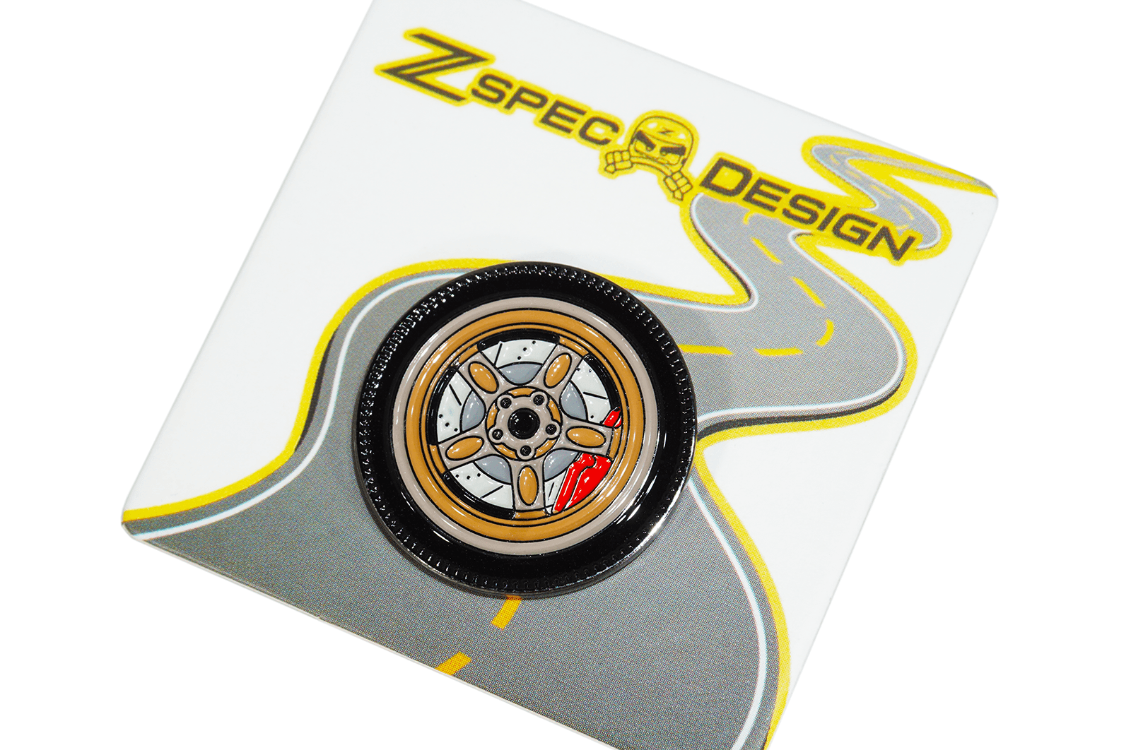 ZSPEC Wheel Pin - Bronze Volk-Style Design - great for Lapels, Hats, Backpacks  Keywords Upgrade Collector Hobby Garage Race Sports Car Rims Wheels Forged Cast Emotion Work Motegi Z1 ZM-23
