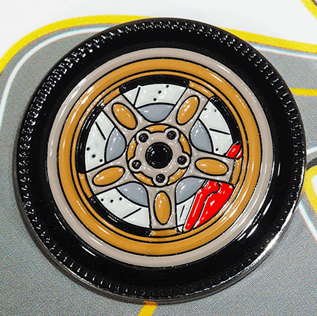 ZSPEC Wheel Pin - Bronze Volk-Style Design - great for Lapels, Hats, Backpacks - ZSPEC Design LLC - Hardware Fasteners - accessory, bsr, lapel, lifestyle, nissan, pin, Volk, wheel, wheel pin, Z - zspecdesign.com