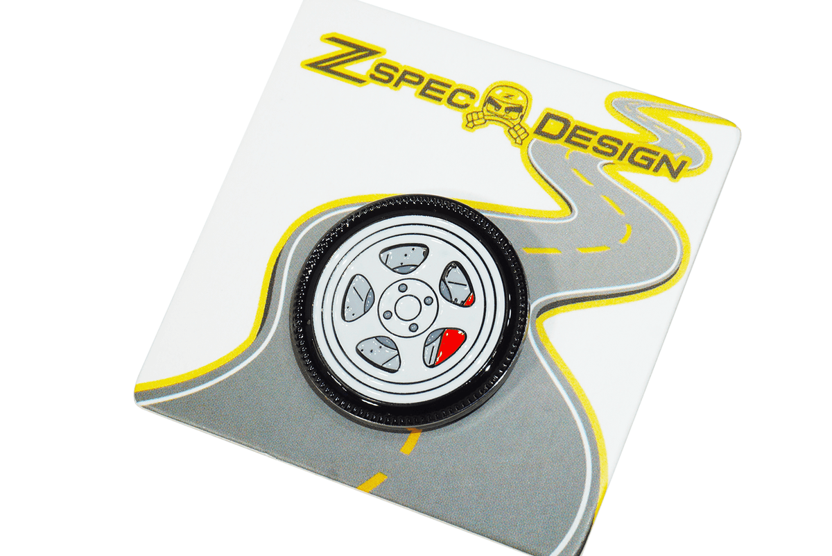 ZSPEC Wheel Pin - 5-Spoke Design - great for Lapels, Hats, Backpacks