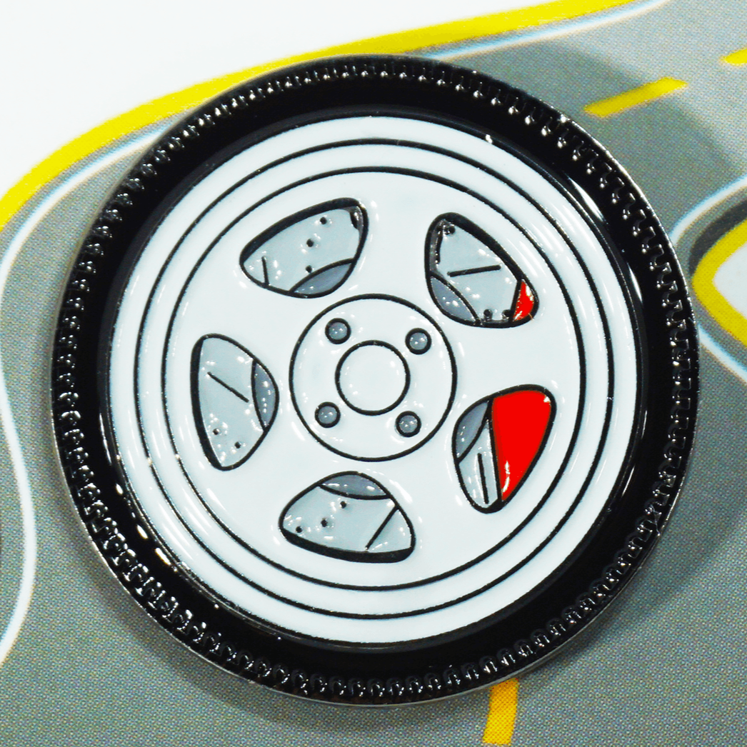 ZSPEC Wheel Pin - 5-Spoke Design - great for Lapels, Hats, Backpacks - ZSPEC Design LLC - Hardware Fasteners - accessory, bsr, lapel, lifestyle, nissan, pin, wheel, wheel pin, Z - zspecdesign.com