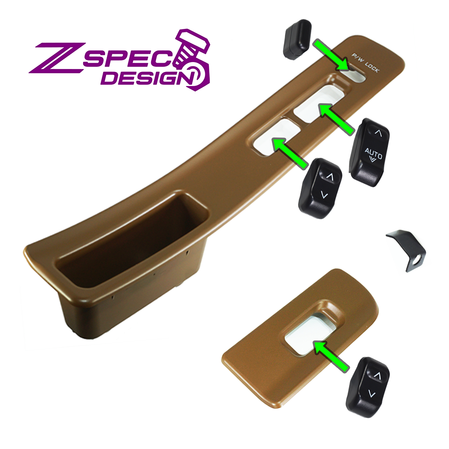 Z32 300zx Door Window-Switch & Finishers Refresh Kit, Bezels & Buttons  ZSPEC Design 