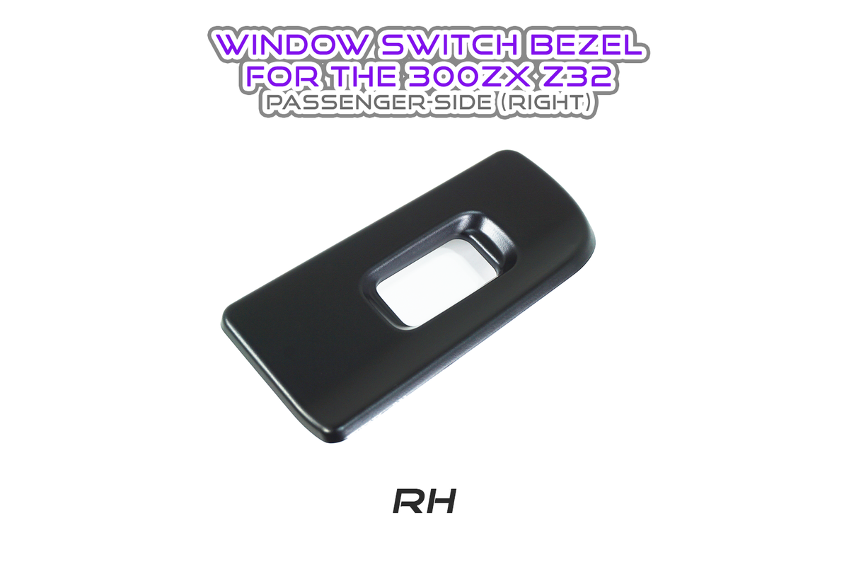 ZSPEC 300zx Z32 Passenger-Side (RIGHT) Window Switch Finisher Bezel Plastic  Interior Restoration Dash Stereo Dash Plastic Wiper Knob Interval HVAC Pods Bezel Face-Plate