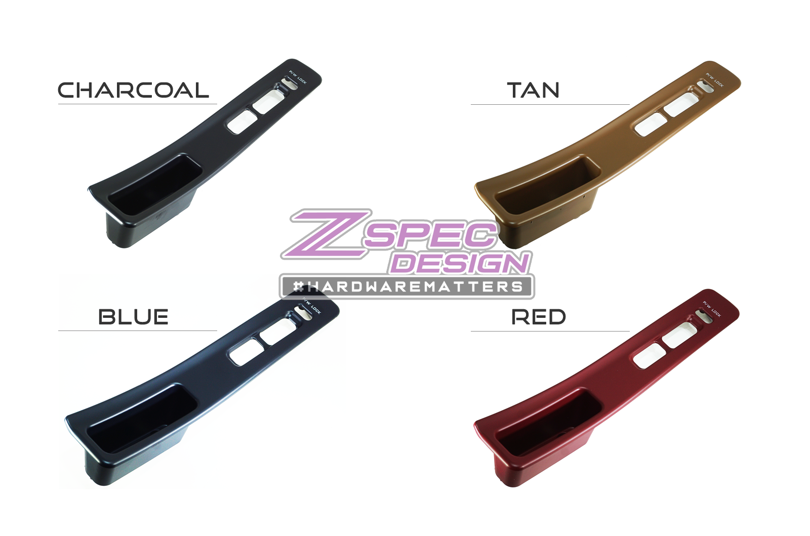 ZSPEC Reproduction LHD Left (DRIVER) Side Window-Switch Finisher for the Nissan 300zx Z32 platform.  Interior Restoration Dash Door Restoration Panel Window Switch Bezel Finishers Plastic Buttons