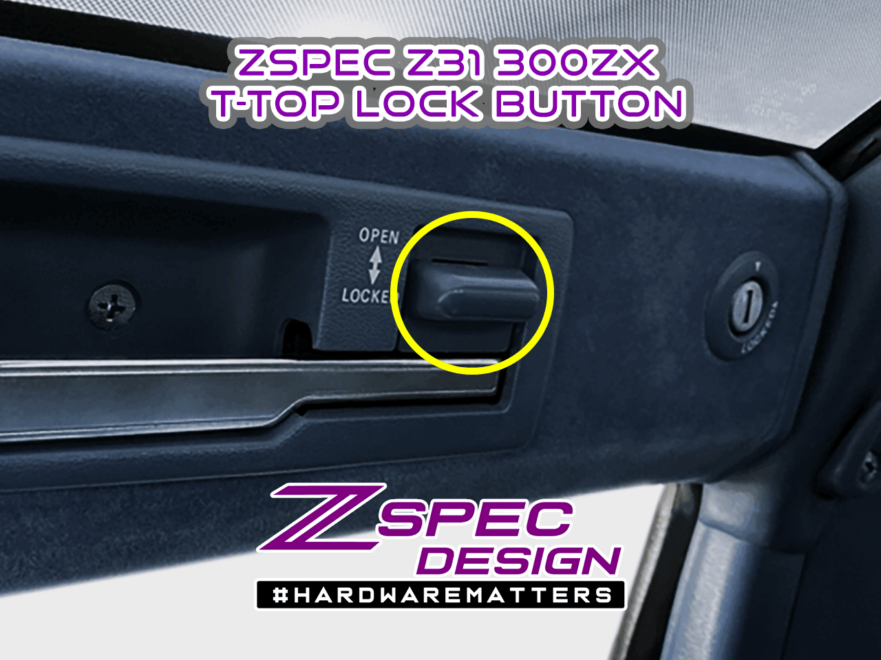 ZSPEC T-Top Lock-Buttons Pair, Nissan Z31 300zx, OE-Colors & Finish ZSPEC T-Top Lock-Buttons Pair, Nissan Z31 300zx, OE-Colors & Finish