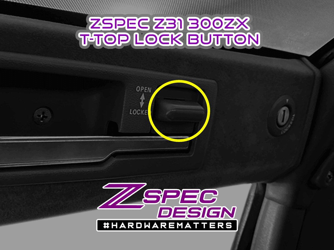 ZSPEC T-Top Lock-Buttons Pair, Nissan Z31 300zx, OE-Colors & Finish ZSPEC T-Top Lock-Buttons Pair, Nissan Z31 300zx, OE-Colors & Finish