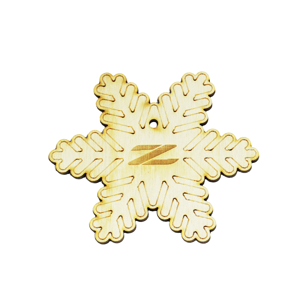 ZSPEC Laser-Engraved Wood Ornament, Nissan Z32/300zx Snowflake-Style, 3.75" - ZSPEC Design LLC - Holiday Ornaments - 300zx, holiday, lifestyle, ornament, z32 - zspecdesign.com