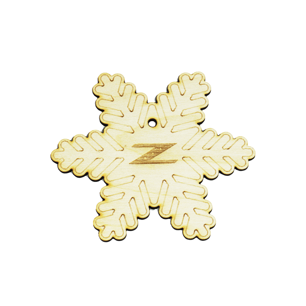 ZSPEC Laser-Engraved Wood Ornament, Nissan Z33/350z Snowflake-Style, 3.75" - ZSPEC Design LLC - Holiday Ornaments - 350z, holiday, lifestyle, nissan, ornament, z33 - zspecdesign.com