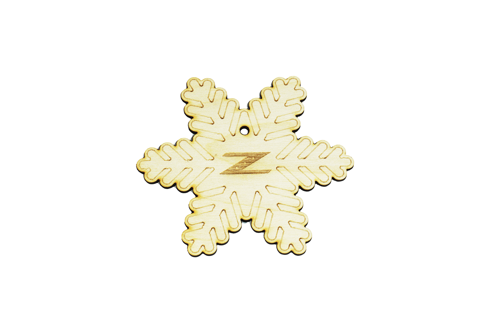 ZSPEC Laser-Engraved Wood Ornament, Nissan Z33/350z Snowflake-Style, 3.75" - ZSPEC Design LLC - Holiday Ornaments - 350z, holiday, lifestyle, nissan, ornament, z33 - zspecdesign.com