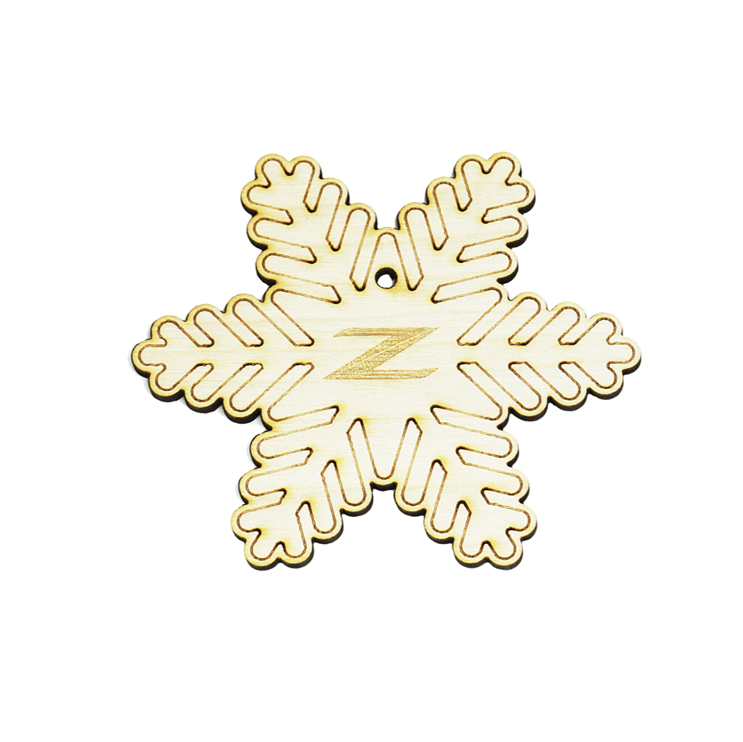 ZSPEC Laser-Engraved Wood Ornament, Nissan Z34/370z Snowflake-Style, 3.75" - ZSPEC Design LLC - Holiday Ornaments - 370z, holiday, lifestyle, nissan, ornament, z34 - zspecdesign.com