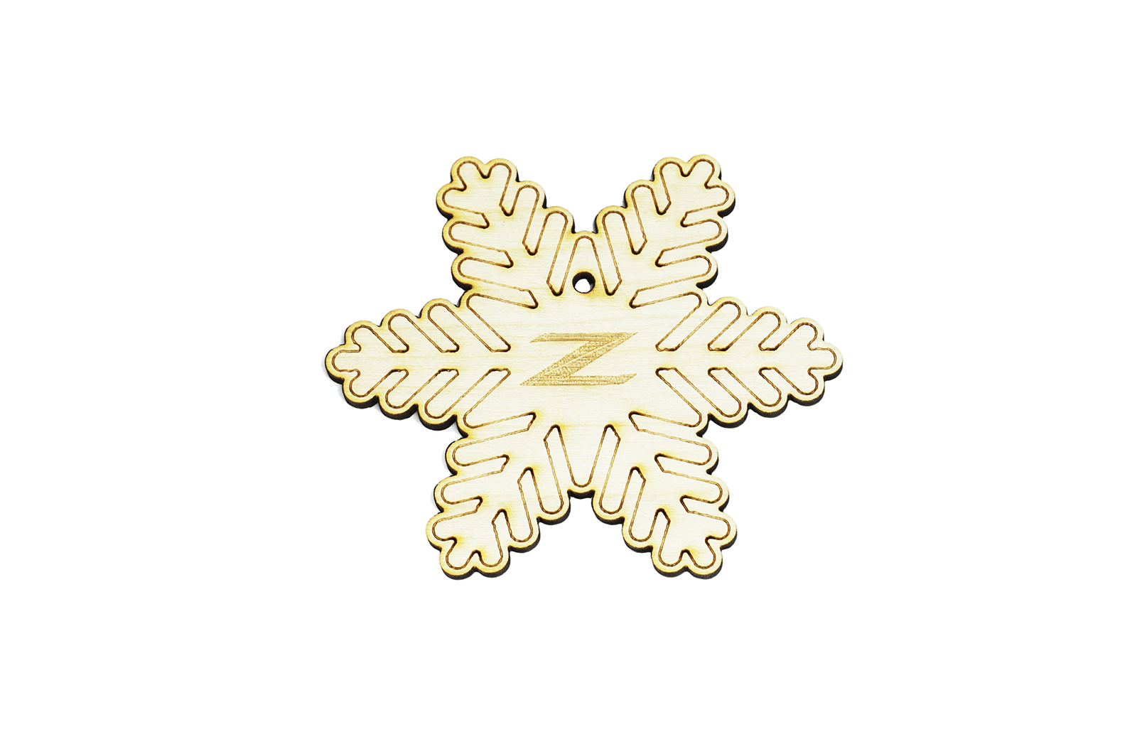 ZSPEC Laser-Engraved Wood Ornament, Nissan Z34/370z Snowflake-Style, 3.75" - ZSPEC Design LLC - Holiday Ornaments - 370z, holiday, lifestyle, nissan, ornament, z34 - zspecdesign.com