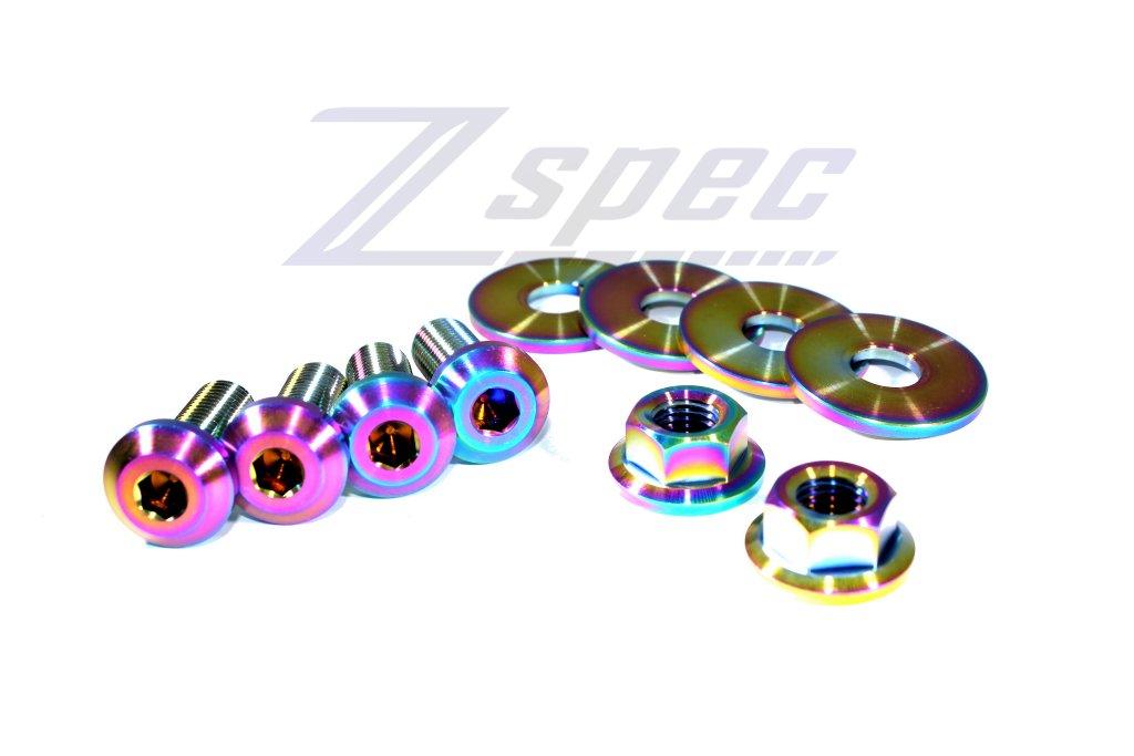 ZSPEC Strut Tower Brace/Bar Fastener Kit for '23+ Nissan Z, Titanium GR5 Grade-5 Dress Up Bolts Fasteners Washers Red Blue Purple Gold Burned Black