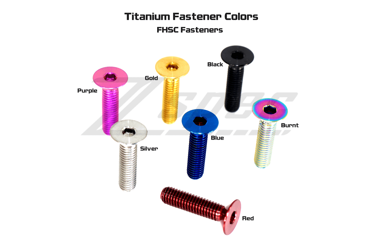 ZSPEC M6-1.0x30mm Flat-Head FHSC Fastener/Bolt, Titanium Grade-5, Per Each - ZSPEC Design LLC - Hardware Fasteners - Dress Up Bolt, FHSC, m6, per each, titanium - zspecdesign.com