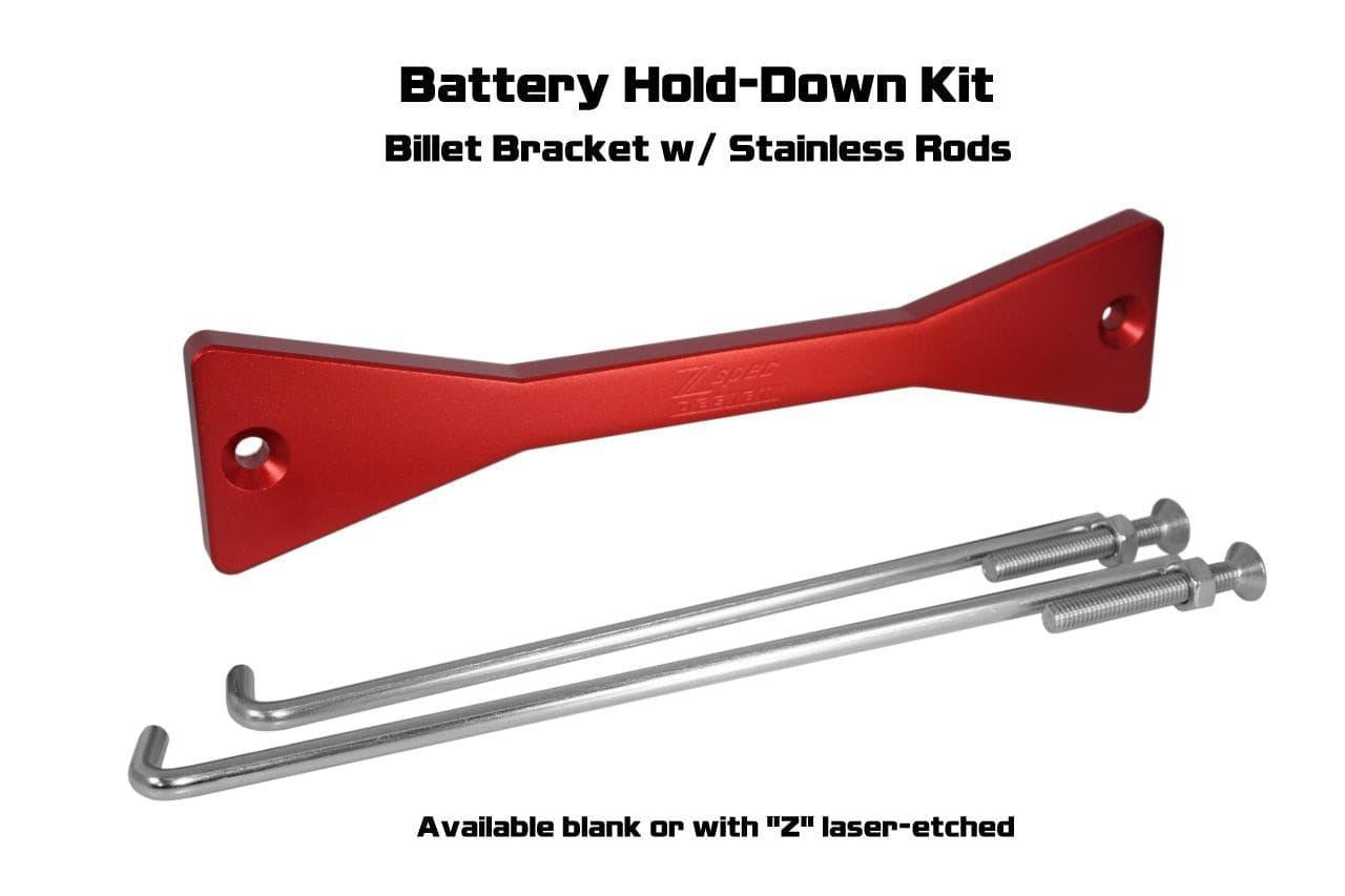 ZSPEC Battery Hold Down/Bracket for Datsun Z/ZX Cars, Billet w/ Stainless Hardware - ZSPEC Design LLC - Hardware Fasteners - accessory, battery, battery bracket, bracket, datsun, nissan, Stainless, z - zspecdesign.com
