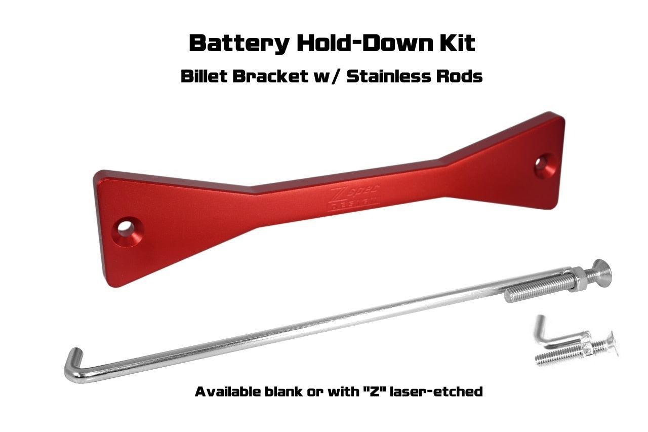 ZSPEC Battery Hold Down/Bracket for '03-09 Nissan 350z Z33, Billet w/ Stainless Hardware - ZSPEC Design LLC - Hardware Fasteners - 350z, accessory, battery, battery bracket, bracket, nissan, z33 - zspecdesign.com