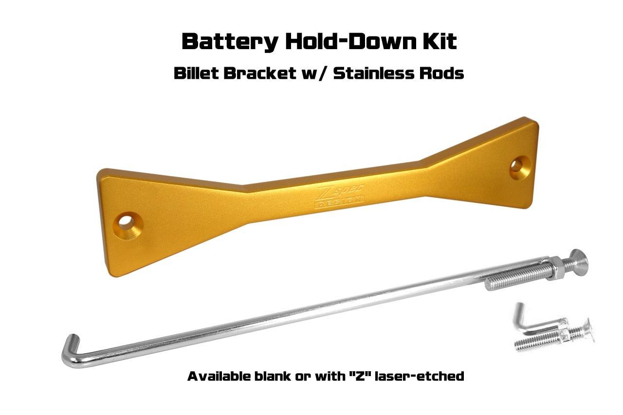 ZSPEC Battery Hold Down/Bracket for '03-09 Nissan 350z Z33, Billet w/ Stainless Hardware - ZSPEC Design LLC - Hardware Fasteners - 350z, accessory, battery, battery bracket, bracket, nissan, z33 - zspecdesign.com