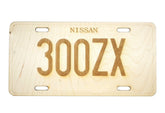 Nissan "300ZX" License Plate, Birch, Ornamental Holiday Man Cave Garage Art Men Man Woman Car Nut Enthusiast