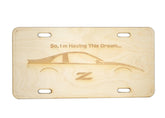 Datsun 300zx Z32 Silhouette License Plate, Birch, Ornamental Holiday Man Cave Garage Art Men Man Woman Car Nut Enthusiast