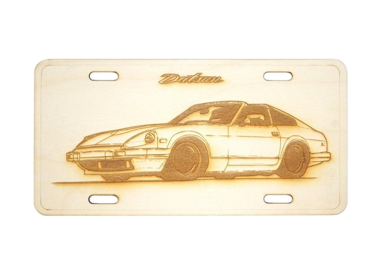 ZSPEC Datsun 280zx S130 Turbo Modified License Plate, Birch, Ornamental - ZSPEC Design LLC - Holiday Ornaments - 280zx, garage art, license, lifestyle, ornament, s130 - zspecdesign.com