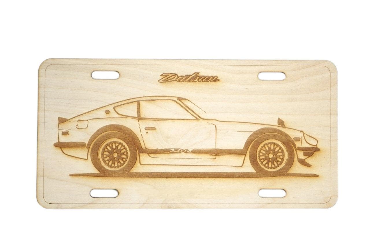 ZSPEC Datsun 240z S30 Modified License Plate, Birch, Ornamental - ZSPEC Design LLC - Holiday Ornaments - 240z, garage art, license, lifestyle, ornament, s30 - zspecdesign.com