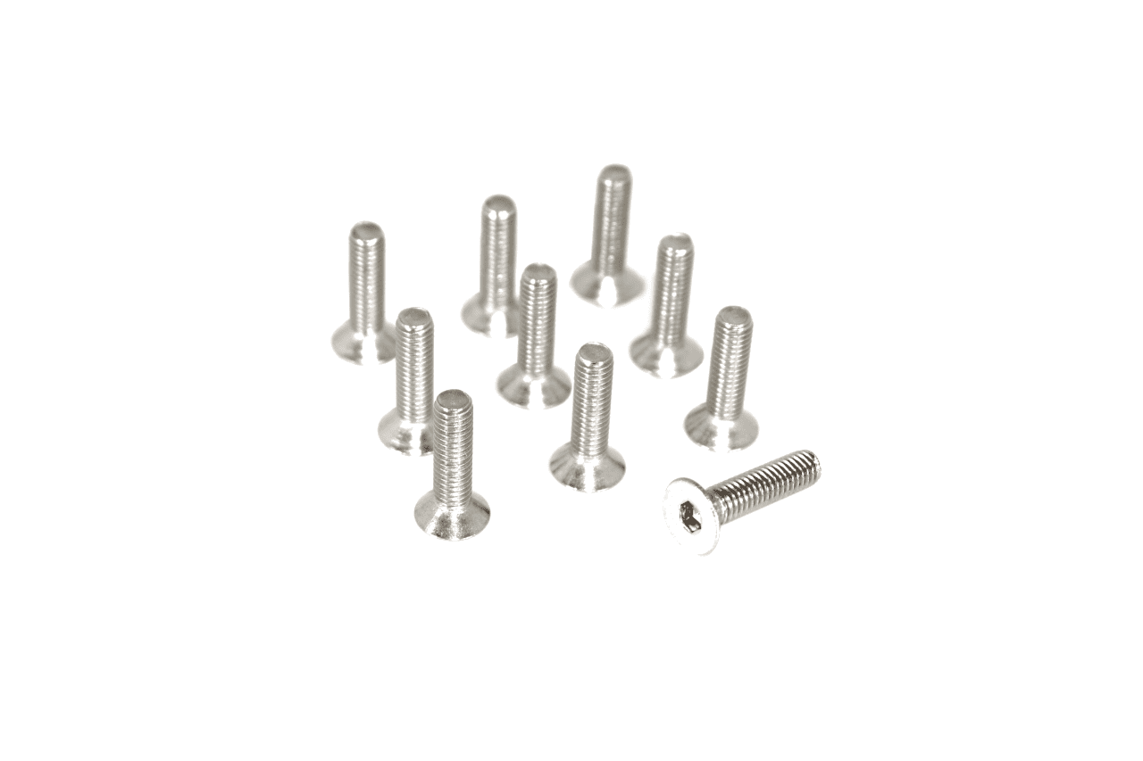 ZSPEC M8-1.25x16mm Flat-Head FHSC Fasteners, Stainless, 10-Pack - ZSPEC Design LLC - Hardware Fasteners - 10-pack, Dress Up Bolt, FHSC, m8, Stainless - zspecdesign.com