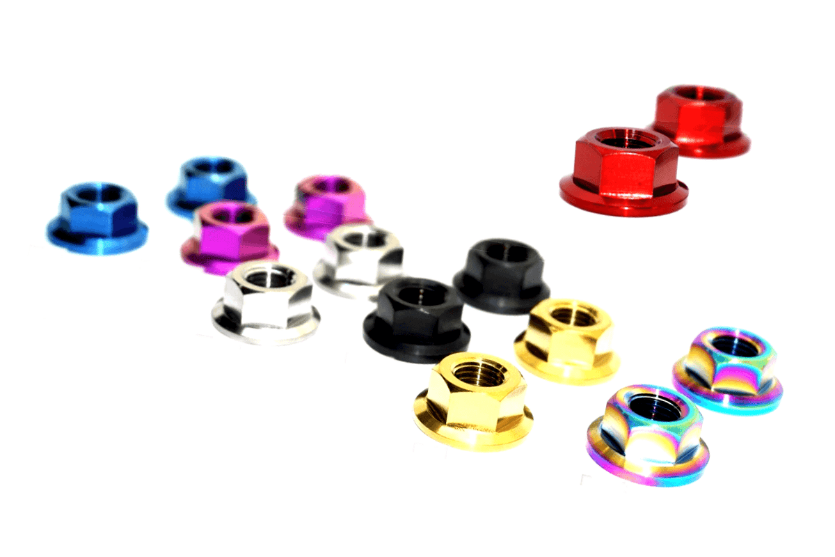 ZSPEC M10-1.25 Metric Flare Nuts, Titanium, Sold Per Each Dress Up Bolt Stainless Steel SUS304 Silver Socket Cap Head FHSC SHSC Hardware