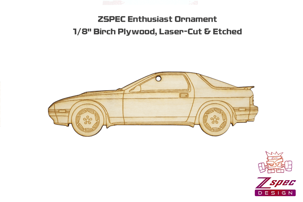 Laser-Engraved Wood Ornament, style: Mazda RX7 FC, Birch Gift Holiday Man Cave Garage Art Men Man Woman Car Nut Enthusiast