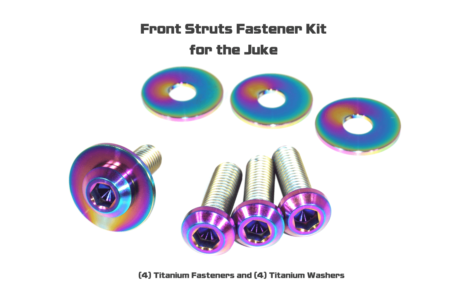 ZSPEC Front Struts Fastener Kit for Nissan Juke, Titanium - ZSPEC Design LLC - Hardware Fasteners - Fastener Kit, juke, nissan, Washer Color - zspecdesign.com