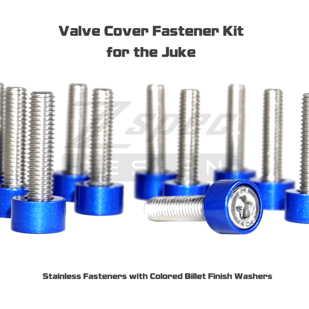 ZSPEC Valve Cover Fastener Kit for '11-17 Nissan Juke, Stainless & Billet - ZSPEC Design LLC - Hardware Fasteners - Fastener Kit, juke, nissan, Washer Color - zspecdesign.com
