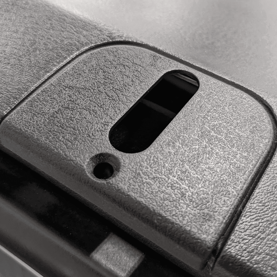 ZSPEC Hatch Striker Finisher for '90-99 300zx Z32 2+0 Coupes, Charcoal-Black - ZSPEC Design LLC - Hardware Fasteners - 300zx, nissan, z32 - zspecdesign.com