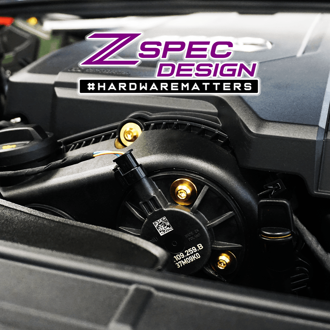 ZSPEC "Stage 2" Dress Up Bolts® Fastener Kit for '18-23+ Audi A5 8W6 2.0L, Titanium - ZSPEC Design LLC - Hardware Fasteners - 8w6, a5, a5 8w6, audi, Fastener Kit, stage 2 - zspecdesign.com