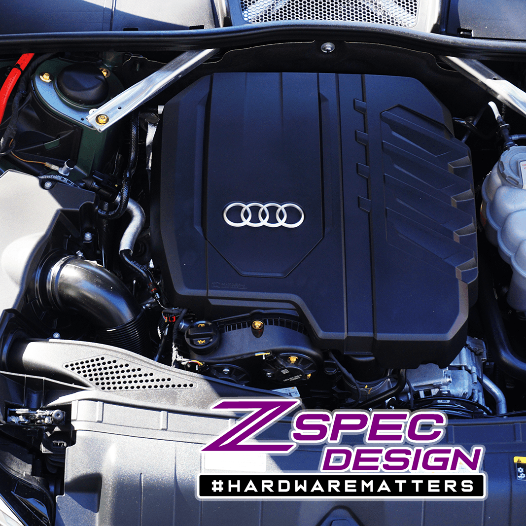 ZSPEC "Stage 1" Dress Up Bolts® Fastener Kit for '18-23+ Audi A5 8W6 2.0L, Titanium - ZSPEC Design LLC - Hardware Fasteners - 8w6, a5, a5 8w6, audi, Fastener Kit, stage 1 - zspecdesign.com