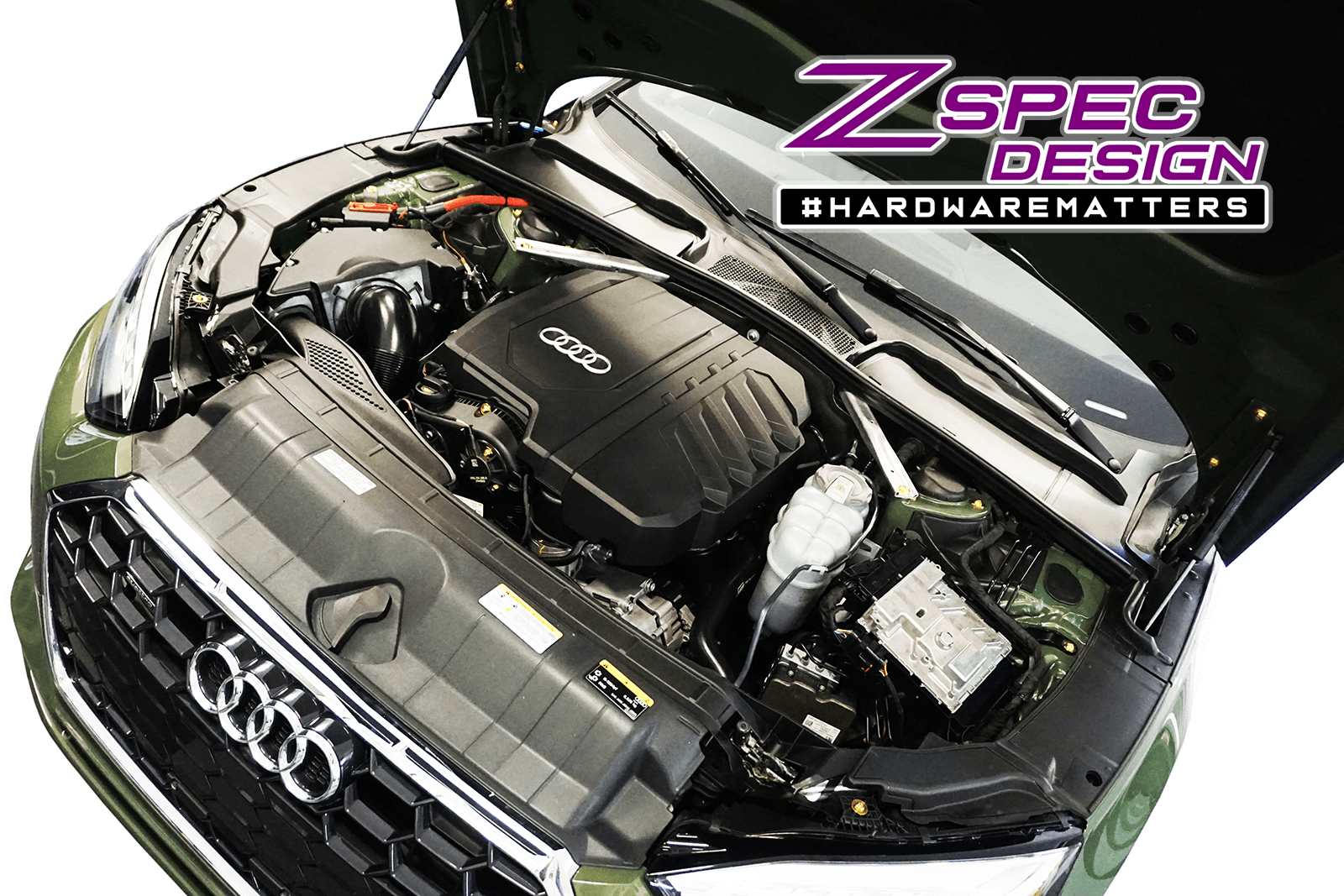 ZSPEC "Stage 1" Dress Up Bolts® Fastener Kit for '18-23+ Audi A5 8W6 2.0L, Titanium Hardware Fasteners ZSPEC Design LLC.