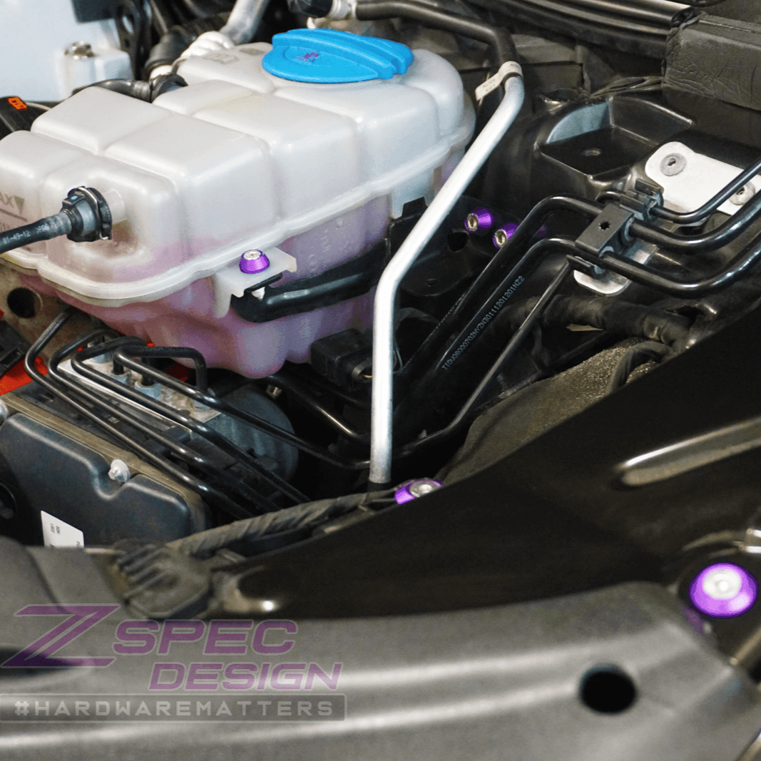 ZSPEC "Stage 3" Dress Up Bolts® Fastener Kit for '12-18 Audi A7 4G8 3.0L, Stainless & Billet - ZSPEC Design LLC - Hardware Fasteners - 4g8, a7, a7 4g8, audi, Fastener Kit, stage 3 - zspecdesign.com