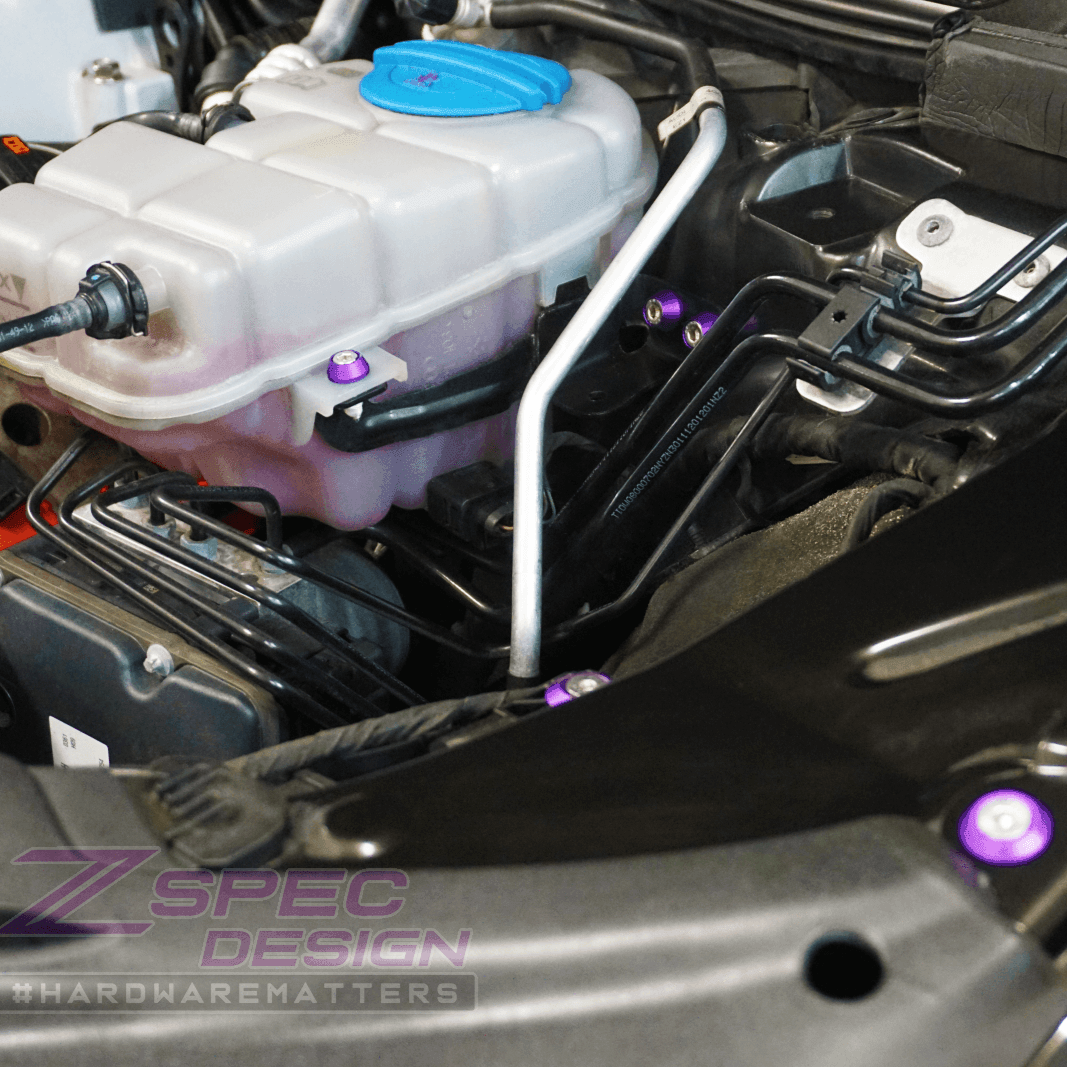 ZSPEC "Stage 2" Dress Up Bolts® Fastener Kit for '12-18 Audi A7 4G8 3.0L, Stainless & Billet - ZSPEC Design LLC - Hardware Fasteners - 4g8, a7, a7 4g8, audi, Fastener Kit, stage 2 - zspecdesign.com