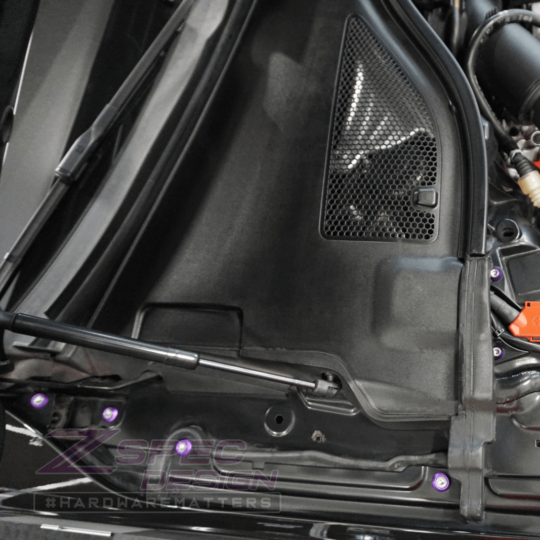 ZSPEC "Stage 2" Dress Up Bolts® Fastener Kit for '12-18 Audi A7 4G8 3.0L, Stainless & Billet - ZSPEC Design LLC - Hardware Fasteners - 4g8, a7, a7 4g8, audi, Fastener Kit, stage 2 - zspecdesign.com