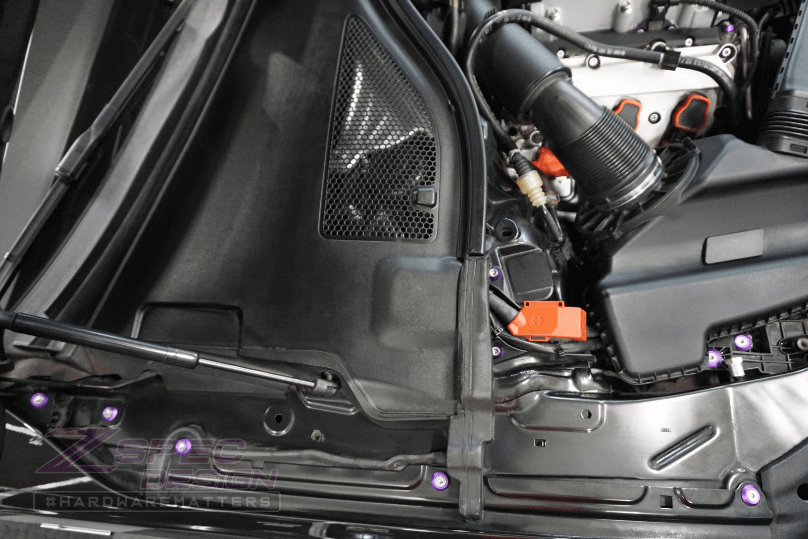 ZSPEC "Stage 1" Dress Up Bolts® Fastener Kit for '12-18 Audi A7 4G8 3.0L, Stainless & Billet - ZSPEC Design LLC - Hardware Fasteners - 4g8, a7, a7 4g8, audi, Fastener Kit, stage 1 - zspecdesign.com