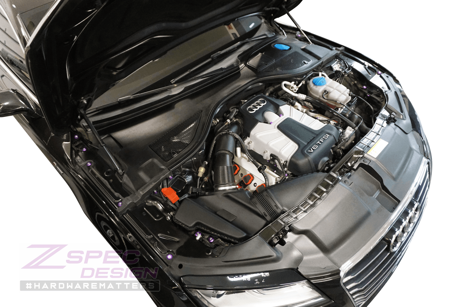 ZSPEC "Stage 3" Dress Up Bolts® Fastener Kit for '12-18 Audi A7 4G8 3.0L, Stainless & Billet - ZSPEC Design LLC - Hardware Fasteners - 4g8, a7, a7 4g8, audi, Fastener Kit, stage 3 - zspecdesign.com