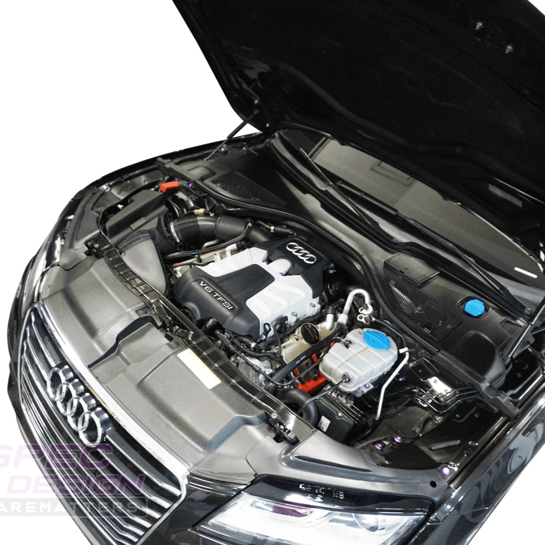 ZSPEC "Stage 3" Dress Up Bolts® Fastener Kit for '12-18 Audi A7 4G8 3.0L, Stainless & Billet - ZSPEC Design LLC - Hardware Fasteners - 4g8, a7, a7 4g8, audi, Fastener Kit, stage 3 - zspecdesign.com