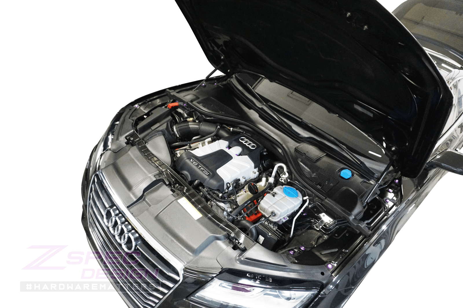 ZSPEC "Stage 3" Dress Up Bolts® Fastener Kit for '12-18 Audi A7 4G8 3.0L, Stainless & Billet - ZSPEC Design LLC - Hardware Fasteners - 4g8, a7, a7 4g8, audi, Fastener Kit, stage 3 - zspecdesign.com